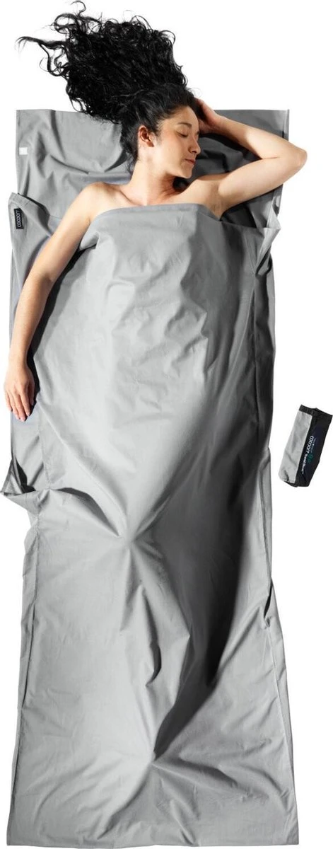 Cocoon Travelsheet InsectShield 100% Katoen - Safari Grey 3 Cocoon Travelsheet InsectShield 100% Katoen - Safari Grey - Image 3