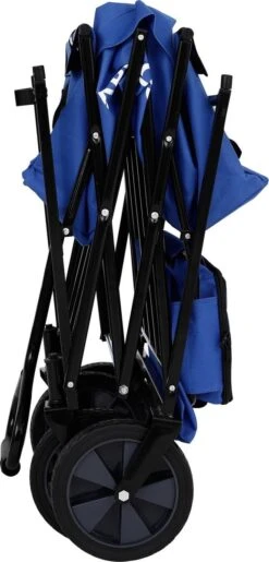 AREBOS Handwagen Vouwbare Dak Handwagen Vouwbare Trolley Uitrustingswagen Blauw -Kampeer Verkoop 575x1200