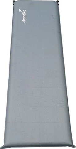 Skandika Easy Single Zelfopblaasbaar Slaapmat – Slaapmat – Slaapmat Zelfopblazend – Logeerbed – Polyester, PVC - Premium Zelfopblazend Luchtbed, Antislip-materiaal, Ideaal Voor Camping – Outdoor, Camping – Kamperen – 196 X 60 X 10 Cm – 3.2kg - Grijs -Kampeer Verkoop 613x1200