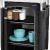 Campart Campingkast CU-0719 – Opvouwbaar En Verstelbaar - 4 Verstelbare Poten - 3 Lagen - Aluminium Frame - Grijs -Kampeer Verkoop 620x1200