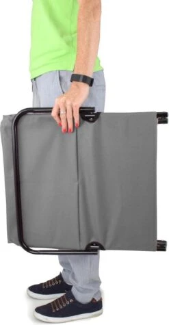 Strandmat Opvouwbaar Met Schouderband - Strandstoel Grijs 145x47x52 -Kampeer Verkoop 624x1200 2