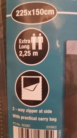 Froyak - 2-persoons Slaapzak XXL Groen 225 X 150 Cm - 2 Persoons Slaapzak Envelop Model Extra Large -Kampeer Verkoop 674x1200 3