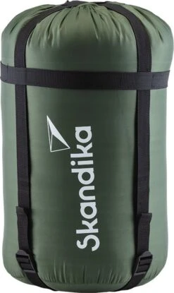 Skandika Vegas-R XXL Slaapzak - Mummieslaapzakken – Slaapzakken Volwassen – Maat XXL – Mummie Slaapzak - Unisex - Katoen, Luxe Kwaliteit, Koppelbaar, 3 Seizoenen, 220 X 110 Cm, -12° Tot -15°C, Outdoor Kampeerslaapzak – Ritssluiting Rechts - Groen -Kampeer Verkoop 715x1200