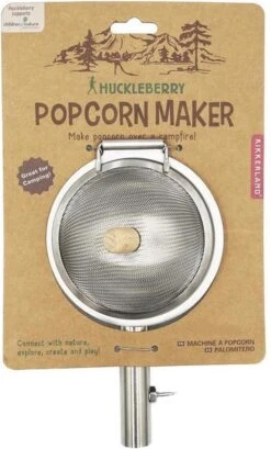 Kikkerland Huckleberry Popcorn Maker - Maak Je Eigen Popcorn - Popcornpan - Kampvuur - Buitenspeelgoed - Buitenspelen - Kamperen -Kampeer Verkoop 725x1200