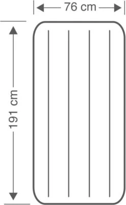 Intex Luchtbed - Downy - Formaat: Cot - B76 X L191 X H25 Cm - Ingebouwde Voetpomp- Met Reparatieset -Kampeer Verkoop 740x1200