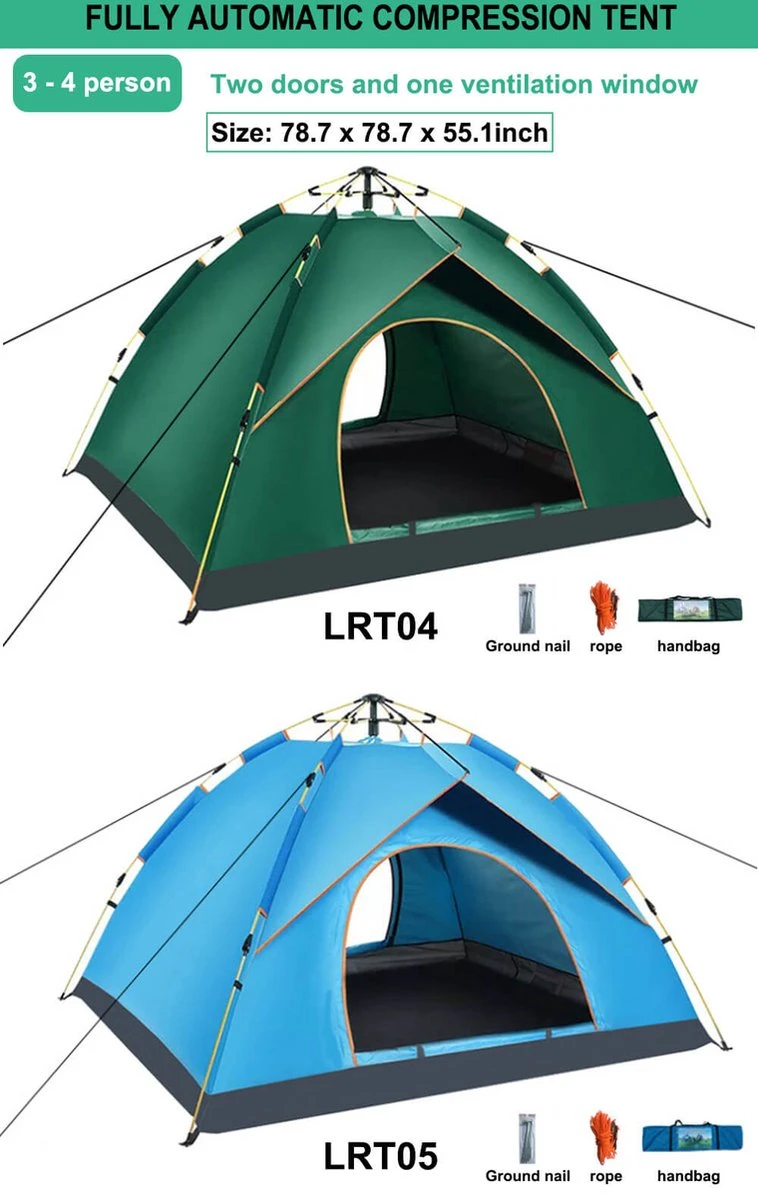 Fish Life Waterdichte Tent - Lichtgewicht Tent - Tent Voor 2-4 Personen - 200*200*140 Cm - Outdoor Camping Tent - Licht Blauw 5 Fish Life Waterdichte Tent - Lichtgewicht Tent - Tent Voor 2-4 Personen - 200*200*140 Cm - Outdoor Camping Tent - Licht Blauw - Image 5