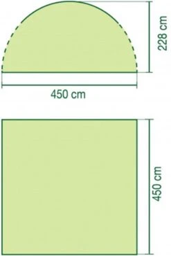 Coleman Event Shelter XL Partytent - 4.50 X 4.50 Meter - Groen/grijs -Kampeer Verkoop 801x1200