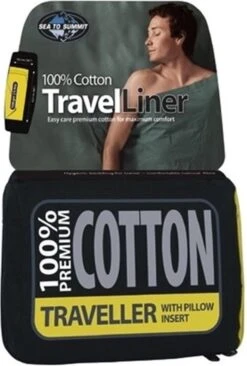 Sea To Summit - Premium Cotton Liner - Lakenzak - Katoen - Oceaan Blauw - Recht Model Lang -Kampeer Verkoop 810x1200 1