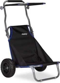 Relaxdays Strandkar Opvouwbaar - Strandstoel Met Zonnedak - Strand Stoel Op Wielen -Kampeer Verkoop 864x1200 2