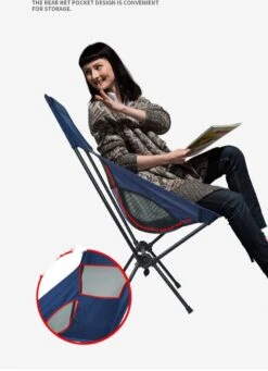 Lopoleis® Campingstoel – Campingstoel Opvouwbaar – Visstoel – Vouwstoel – Strandstoel – Inklapbaar – Lichtgewicht – Outdoor Stoel - Hoge Rugleuning -Kampeer Verkoop 868x1200 3