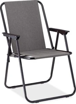 Relaxdays Campingstoel Inklapbaar Set Van 2 - Klapstoel 100 Kg - Visstoel Met Armleuningen - Grijs -Kampeer Verkoop 882x1200