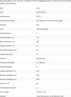 Intex Comfort-plush Full Luchtbed - 2-persoons - 203x152x33 Cm -Kampeer Verkoop 888x1200 2