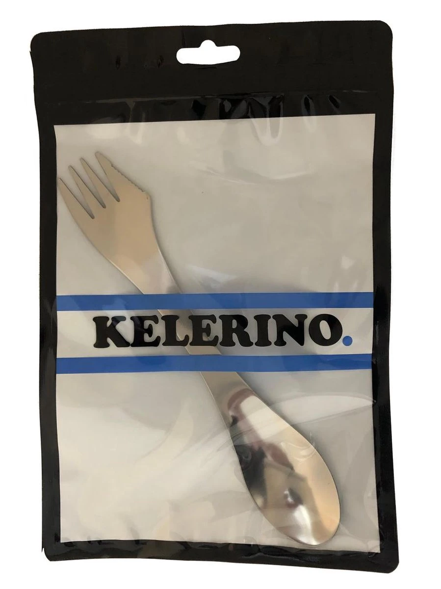 KELERINO. RVS Spork - Survival Outdoor Camping - Vork, Lepel & Mes 6 KELERINO. RVS Spork - Survival Outdoor Camping - Vork, Lepel & Mes - Image 6