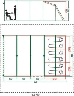 Coleman Vail 6L Tunneltent - Familie Tent - 6-Persoons - Grijs/Groen -Kampeer Verkoop 920x1200