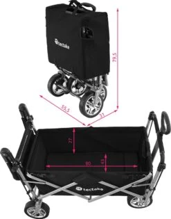 Tectake - Opvouwbare Bolderwagen Handkar Nico Zwart - 403549 -Kampeer Verkoop 942x1200 1
