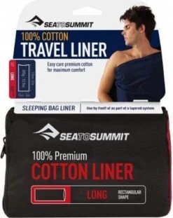 Sea To Summit - Premium Cotton Liner - Lakenzak - Katoen - Oceaan Blauw - Recht Model Lang -Kampeer Verkoop 952x1200 1