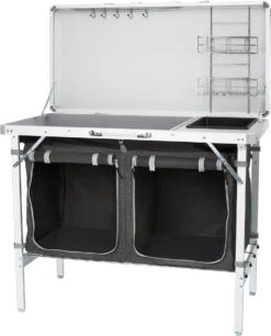 Campart Campingkeuken KI-0757 – Complete Keuken En Campingkast – Opvouwbaar En Inclusief Draagtas - Grijs -Kampeer Verkoop 969x1200 1